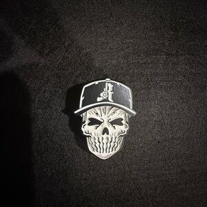 Black and White Skull Cap clip